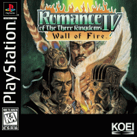 Romance of the Three Kingdoms IV Wall of Fire Playstation  box art